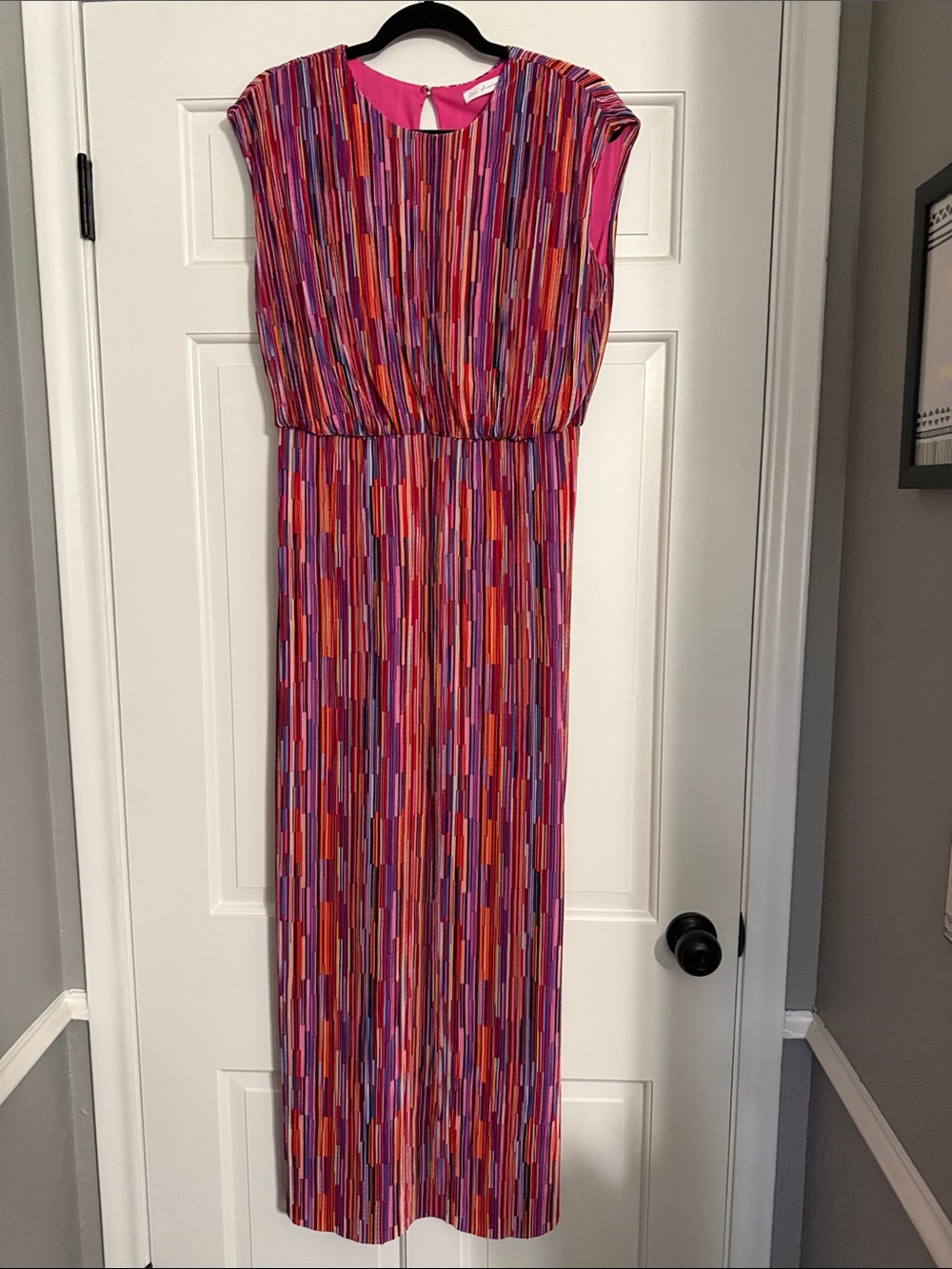 Ces Femme Multicolor Stripe Maxi Dress - Pink, Red, Purple